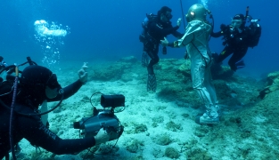 Underwater shooting in the Aegean sea